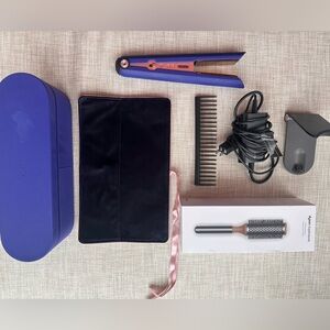 Dyson Corrale Cordless Hair Straightener Blue + Charging Dock Case & Accessories